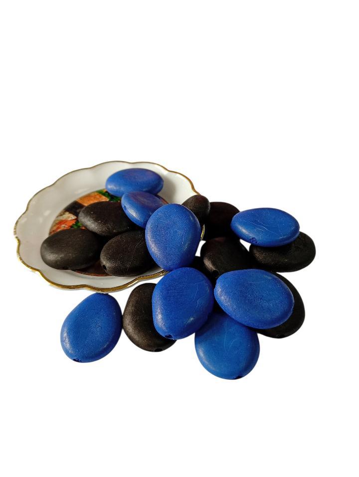 Margele din plastic - ovale mate (25 ×20 mm)