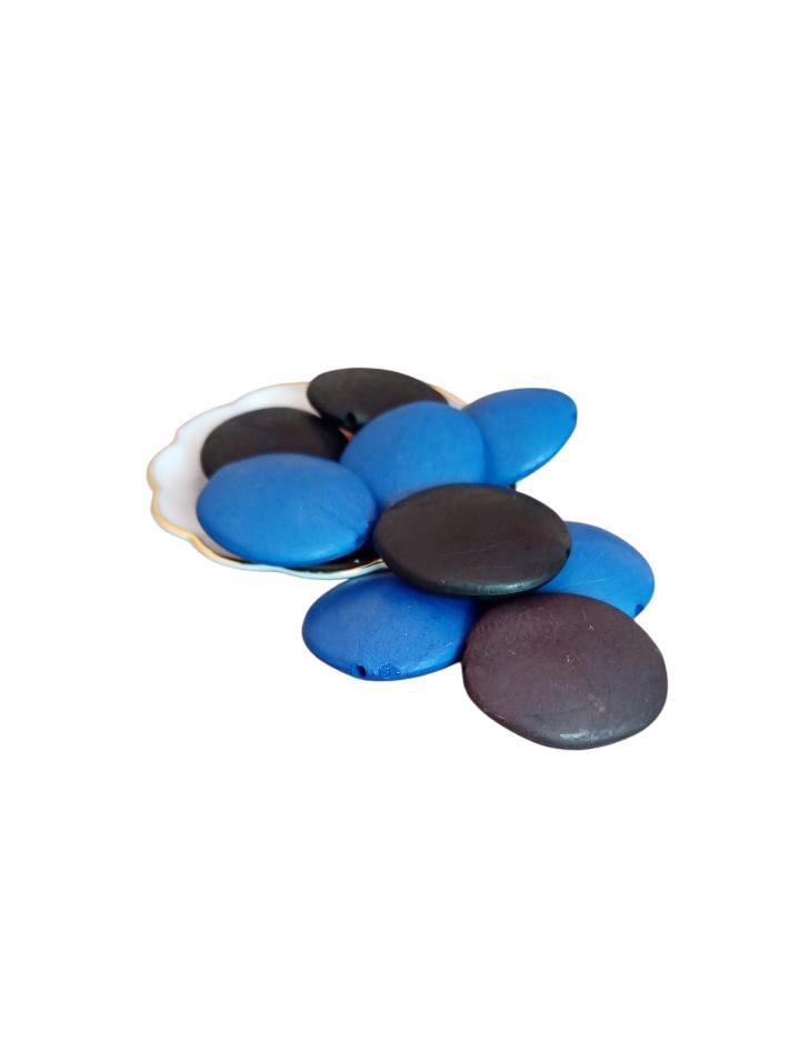 Margele din plastic - ovale mate (35 × 30 mm)