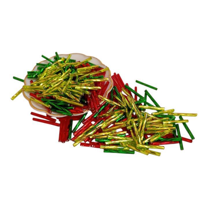 Margele de sticla - Bugles tubulara sucite - 50 Gr - 20mm