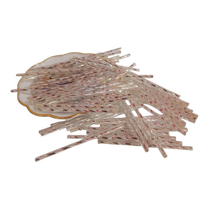 Margele de sticla - Bugles tubulara sucite - 50 Gr - 50mm