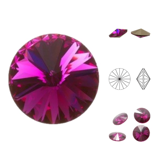 Swarovski Rivoli - Fuchsia
