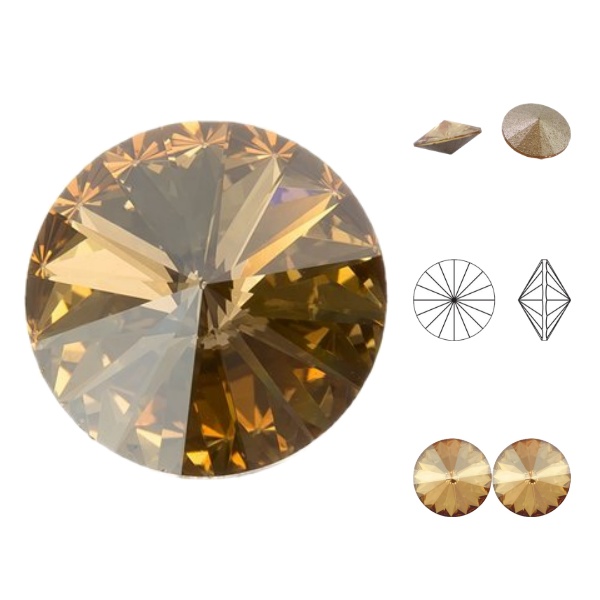 Swarovski Rivoli - Crystal Golden Shadow