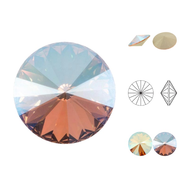 Swarovski Rivoli - Light Colorado Topaz Shimmer