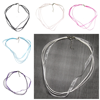 Baza colier cu snur organza