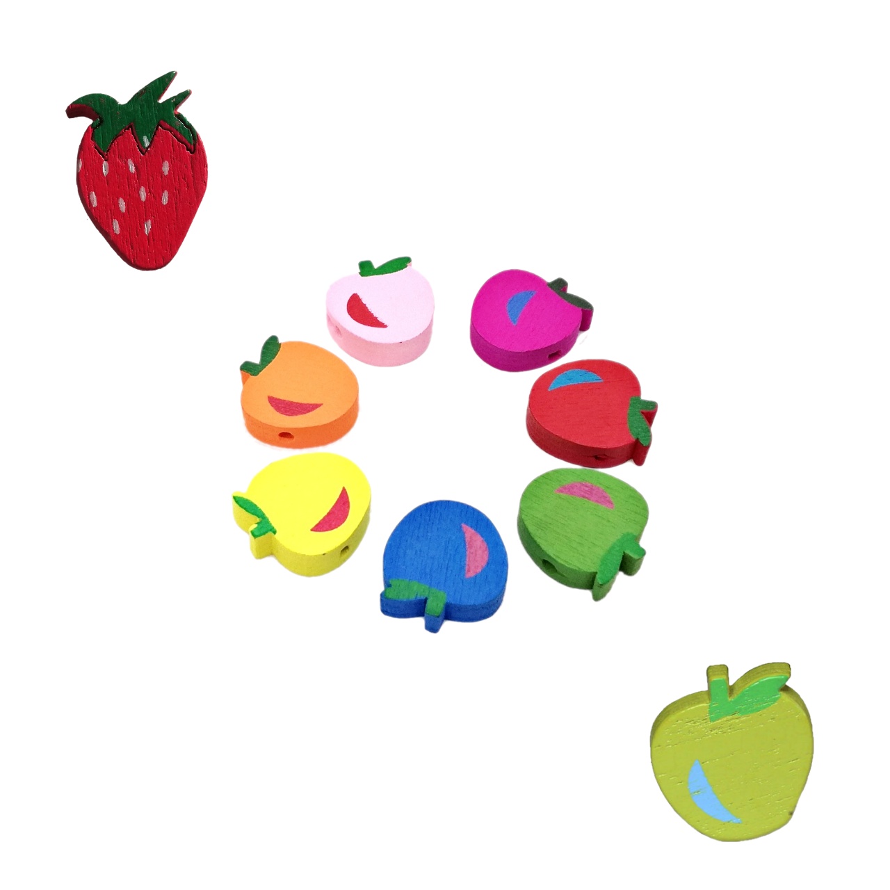 Margele din lemn - fructe