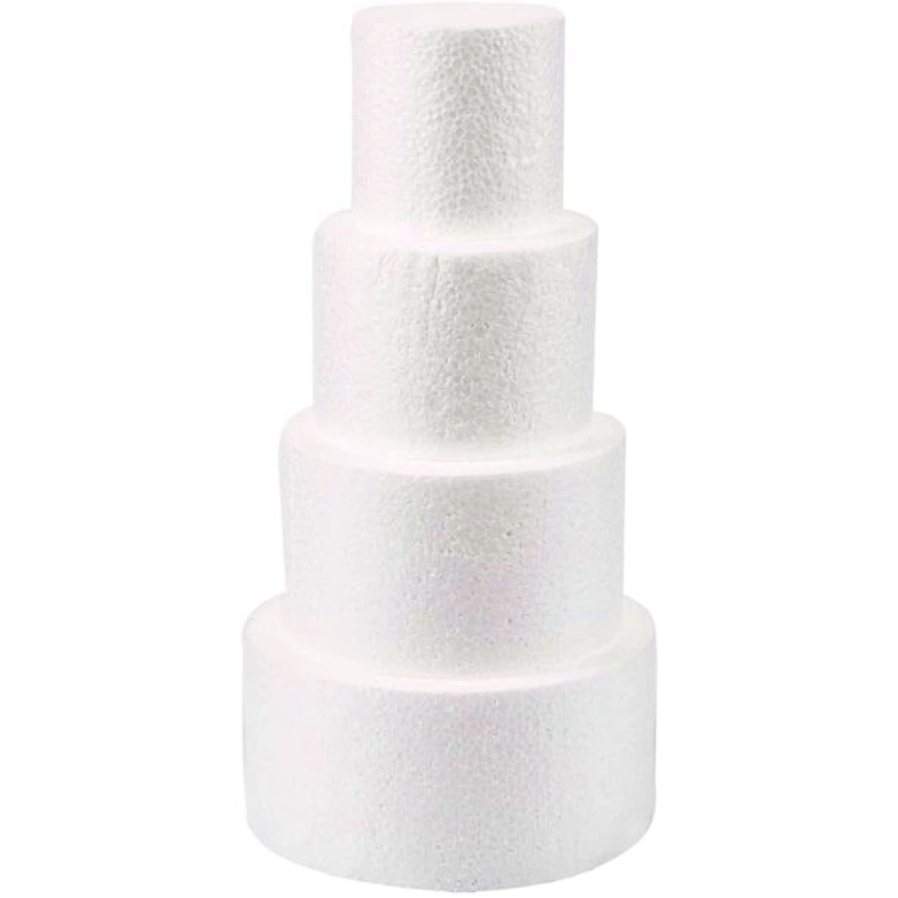 Macheta tort rotunda - 4 etaje - Diametrul etajelor: 10cm + 15cm + 20cm + 25cm