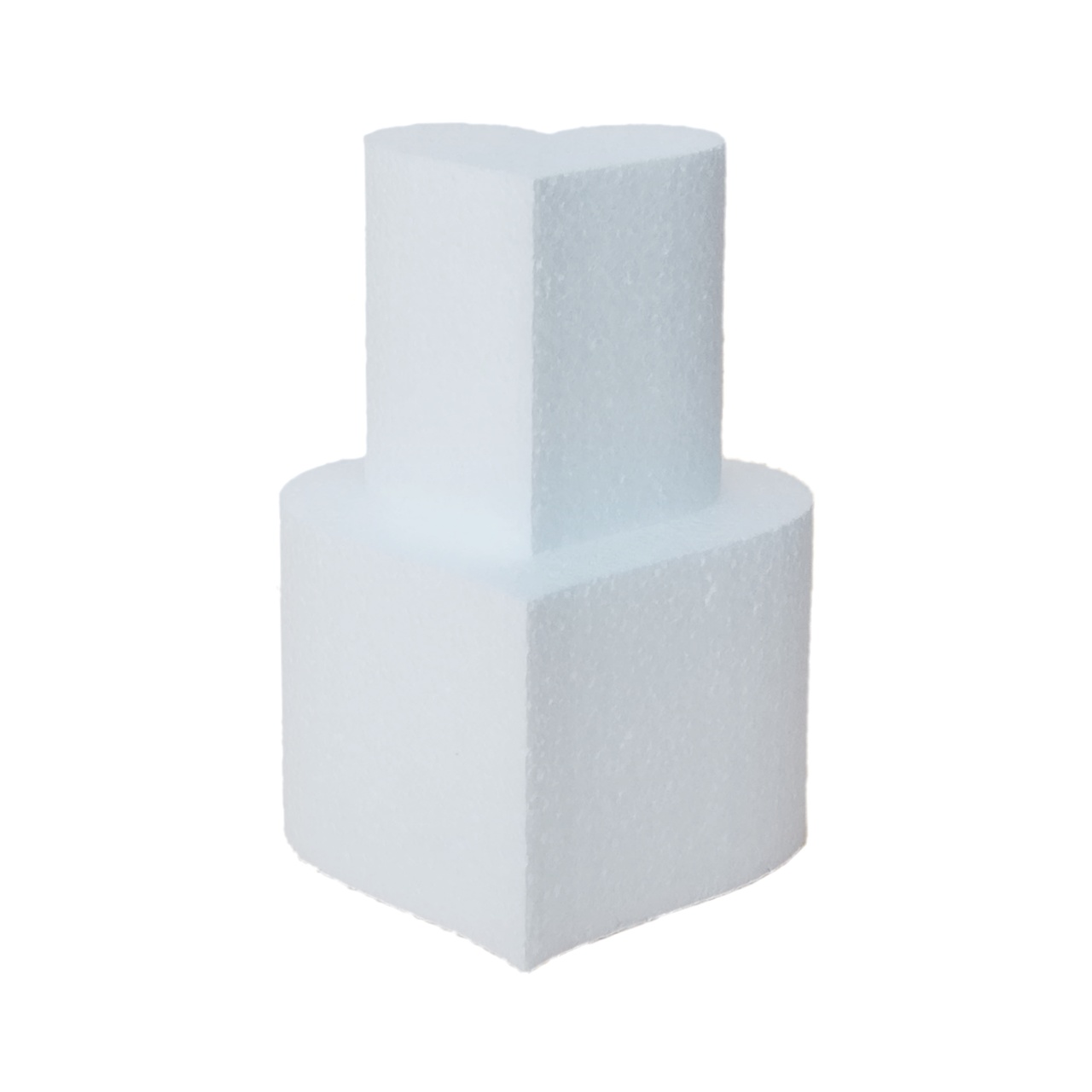 Macheta tort inima - 2 etaje - Diametrul etajelor: 10cm + 15cm.
