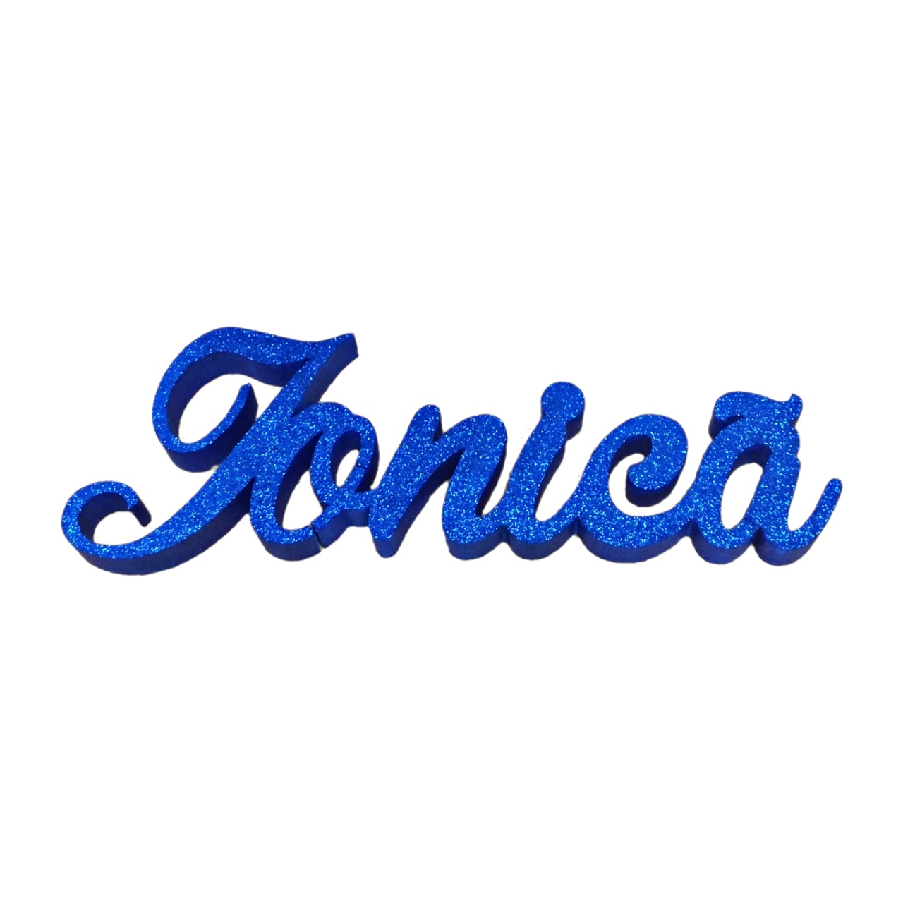 Nume personalizat din polistiren - colorat, cu sclipici